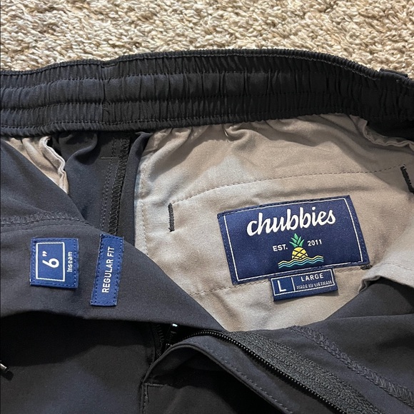 Chubbies Mens Midnight Adventures 6” Inseam Black Regular Fit Shorts Large - Picture 9 of 10
